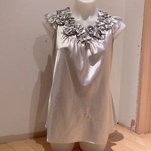 Silver blouse by Gilani
